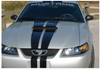 1999-04 Mustang GT Dual Hood Racing Stripes - Hood Scoop Models